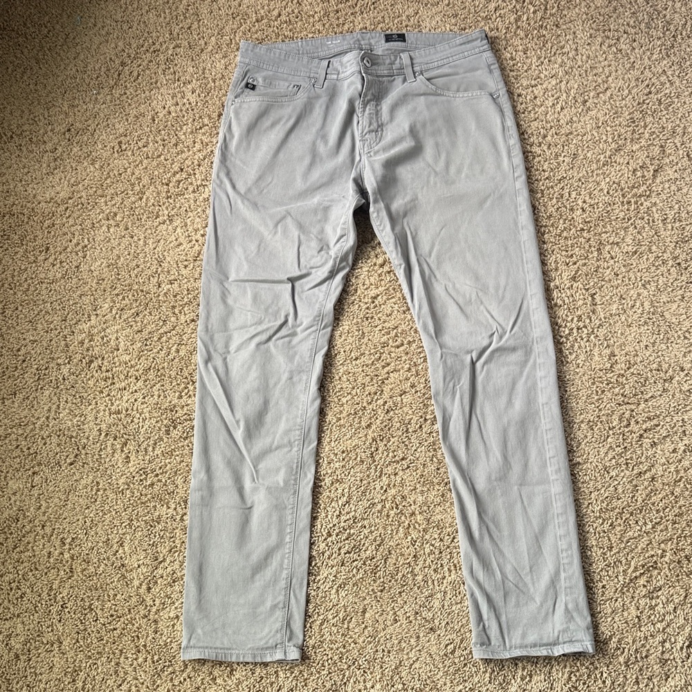 AG Adriano Goldschmied Light Gray Slim Jeans